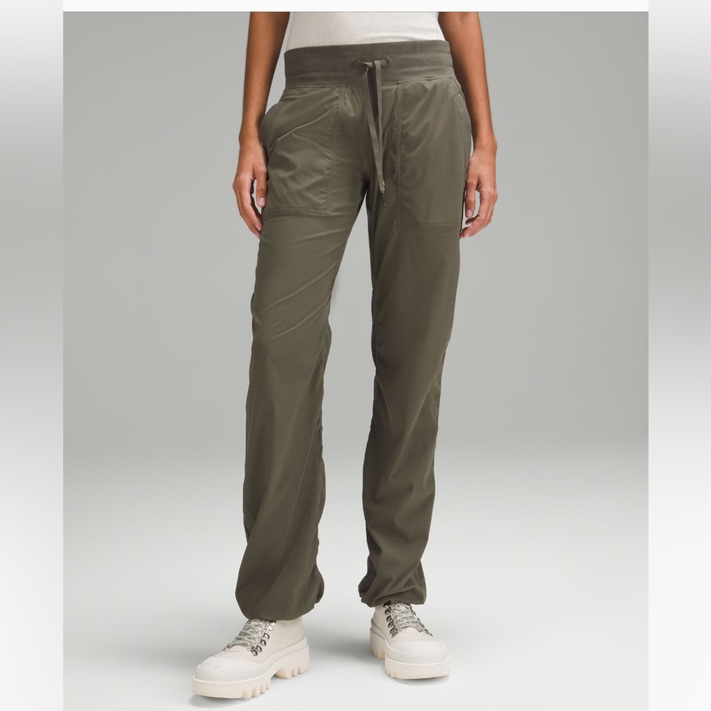 Army Green lululemon Studio Full Length Pant size 4 TALL GUC
